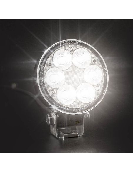 Farol LED redondo de longo alcance FT-365 LED 2.500Lm 22W Óptico de longo alcance | LeonLeds