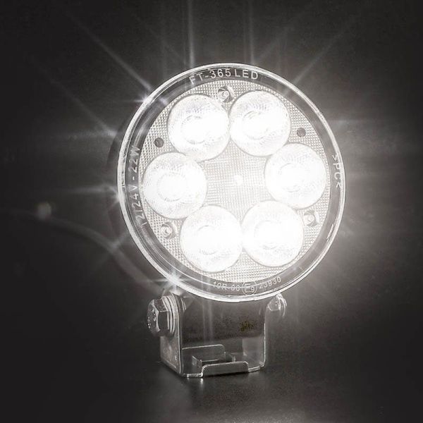 Farol LED redondo de longo alcance FT-365 LED 2.500Lm 22W Óptico de longo alcance | LeonLeds