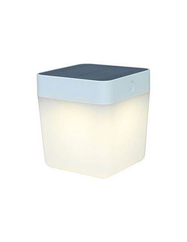 Candeeiro de mesa LED solar e portátil TABLE CUBE branco ou cinza com dimmer touch 3000k