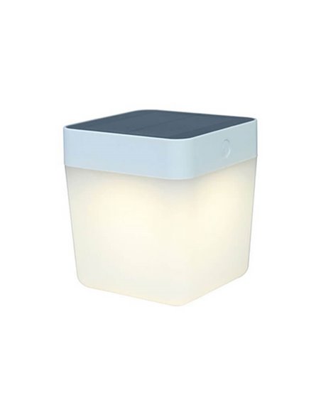 Candeeiro de mesa LED solar e portátil TABLE CUBE branco ou cinza com dimmer touch 3000k