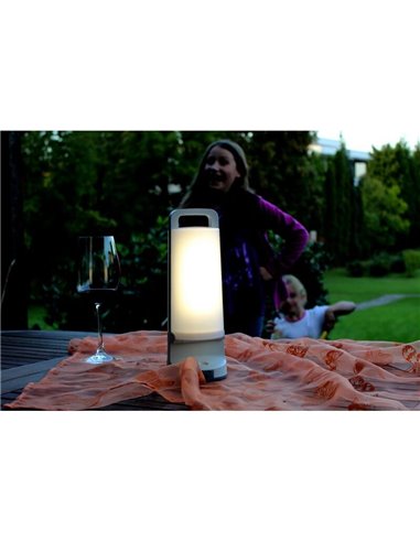 Lámpara exterior LED solar portátil DRAGONFLY gris o blanco 4000K