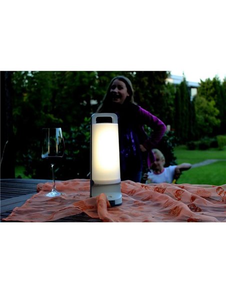 Lámpara exterior LED solar portátil DRAGONFLY gris o blanco 4000K