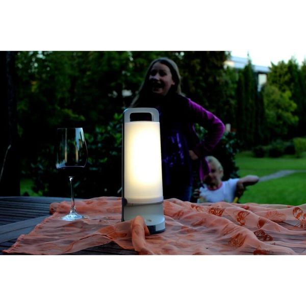 Lámpara exterior LED solar portátil DRAGONFLY gris o blanco 4000K