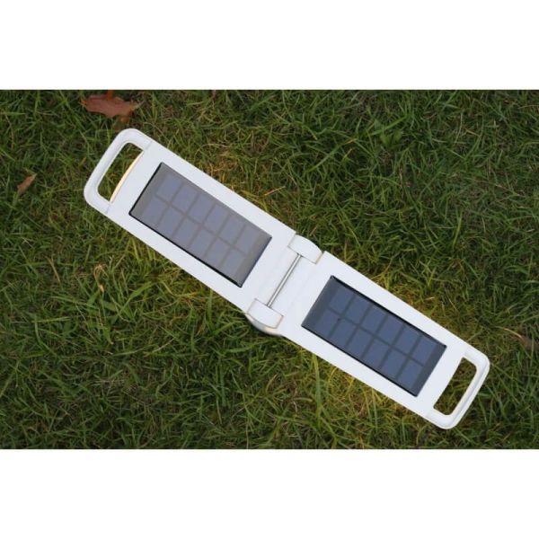 Lámpara exterior LED solar portátil DRAGONFLY gris o blanco 4000K