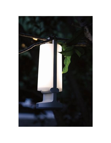 Lámpara exterior LED solar portátil DRAGONFLY gris o blanco 4000K
