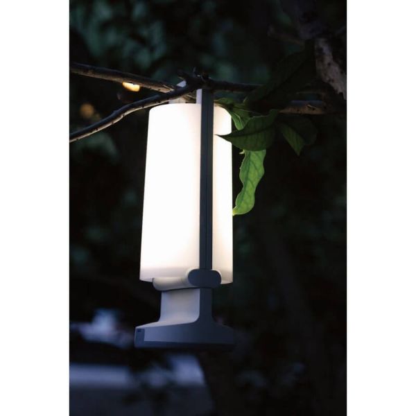 Lámpara exterior LED solar portátil DRAGONFLY gris o blanco 4000K