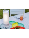Lámpara exterior LED solar portátil DRAGONFLY gris o blanco 4000K
