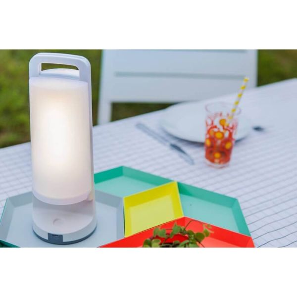 Luminária solar portátil DRAGONFLY com LED para uso externo, cinza ou branca, 4000K