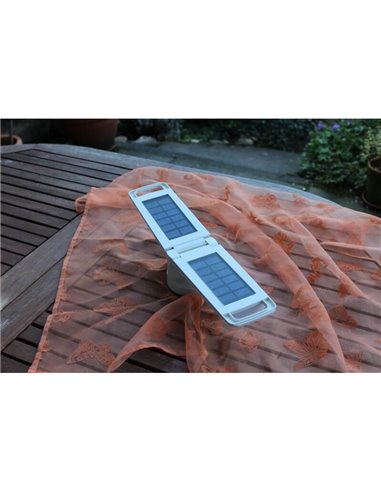 Lámpara exterior LED solar portátil DRAGONFLY gris o blanco 4000K