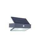 Aplique para exterior LED con sensor y panel solar ARROW antracita 5000K