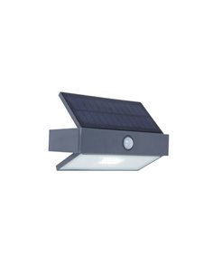 Aplique para exterior LED con sensor y panel solar ARROW antracita 5000K
