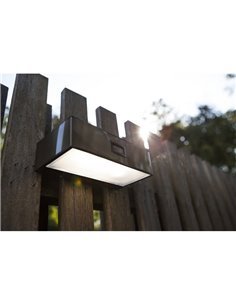 Aplique solar de parede LED BRICK com sensor de movimento de longo alcance, aço inoxidável 4000K 2