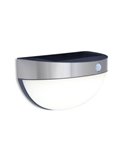 Applique LED solaire demi-sphère BUBBLE en acier inoxydable avec détecteur de mouvement 4000K