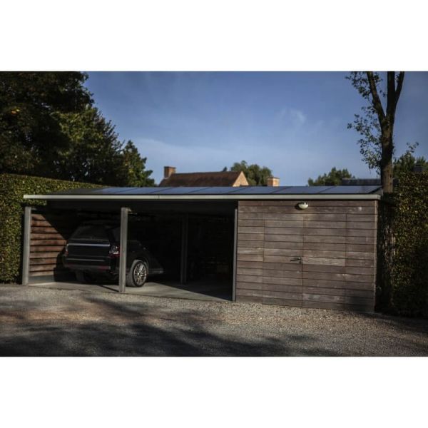 Aplique LED solar de media esfera BUBBLE de acero inoxidable con sensor de movimiento 4000K