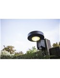 Aplique solar LED redondo DISO con cabezal móvil y sensor de movimiento, antracita 4000K