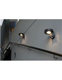 Aplique solar LED redondo DISO con cabezal móvil y sensor de movimiento, antracita 4000K