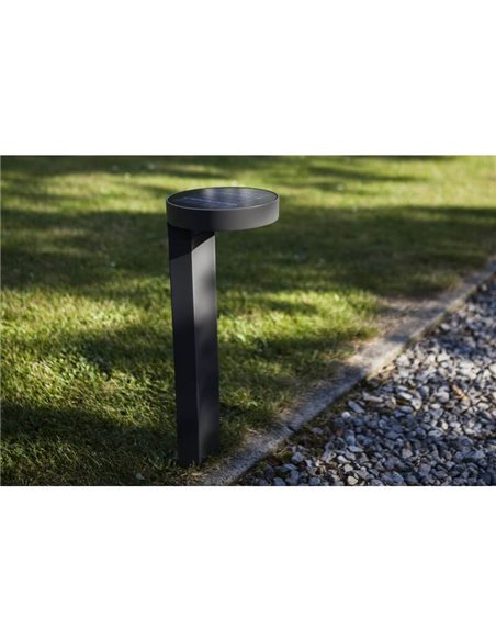 Baliza solar DISO con cabezal móvil y sensor de movimiento LED, antracita 4000K