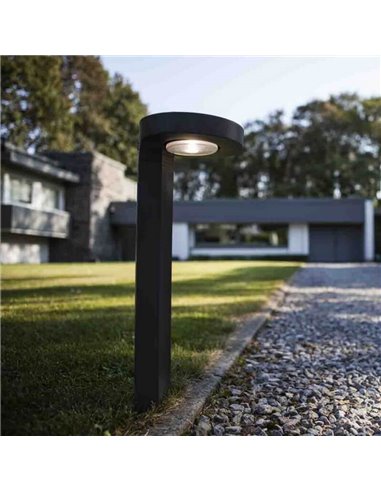 Balise solaire DISO avec lyre et détecteur de mouvement LED, anthracite 4000K