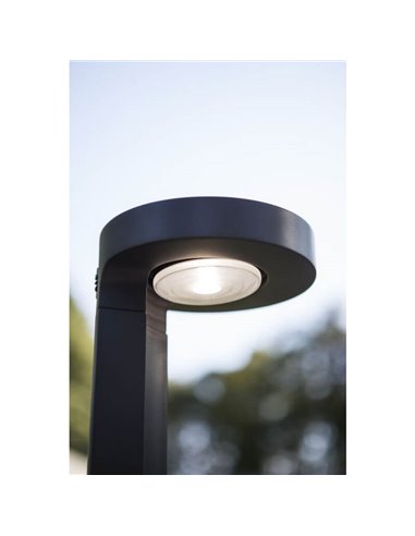 Balise solaire DISO avec lyre et détecteur de mouvement LED, anthracite 4000K