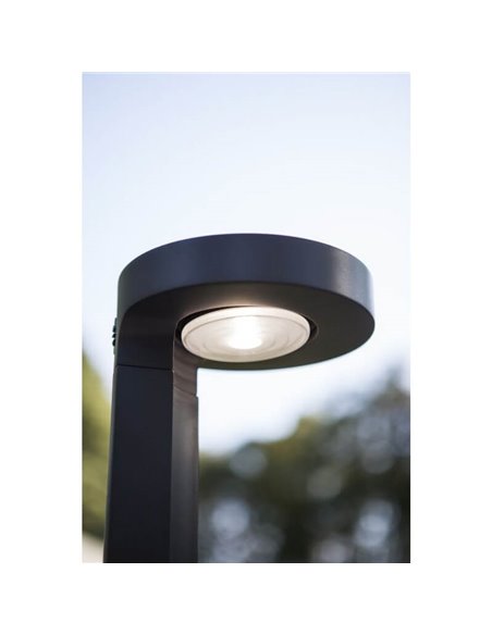 Balise solaire DISO avec lyre et détecteur de mouvement LED, anthracite 4000K