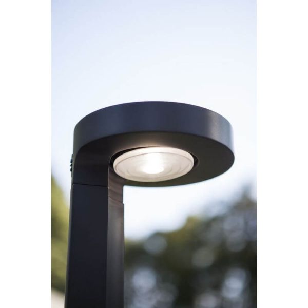 Balise solaire DISO avec lyre et détecteur de mouvement LED, anthracite 4000K