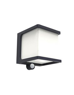 Aplique LED solar cuadrado DOBLO antracita 7,5W y 12W antracita 4000K