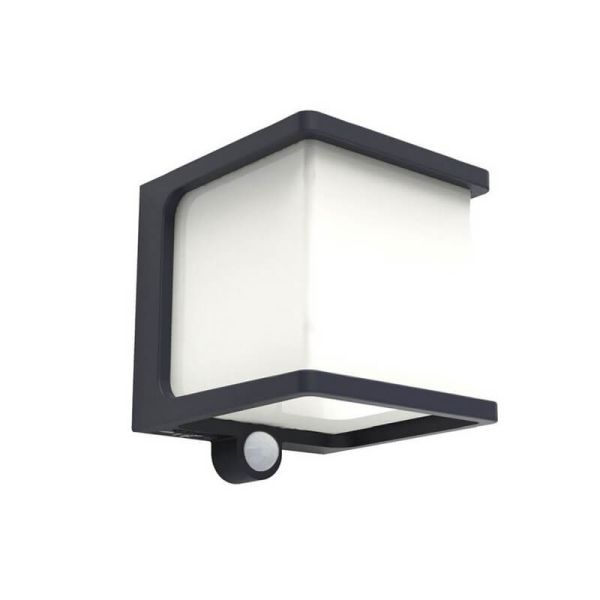 Aplique LED solar cuadrado DOBLO antracita 7,5W y 12W antracita 4000K
