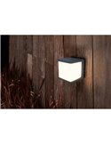 Aplique LED solar cuadrado DOBLO antracita 7,5W y 12W antracita 4000K