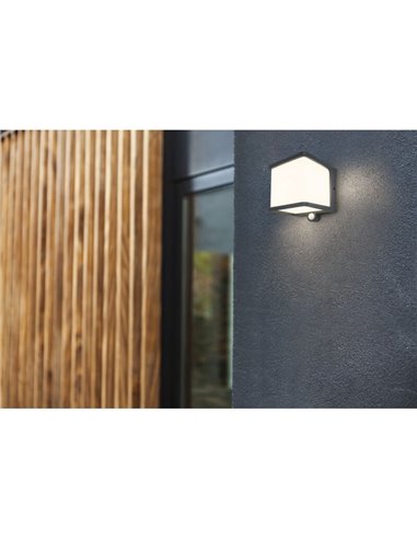 Aplique LED solar cuadrado DOBLO antracita 7,5W y 12W antracita 4000K