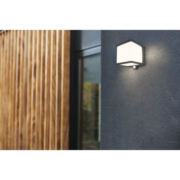 Aplique LED solar quadrado antracite DOBLO 7,5W e 12W antracite 4000K