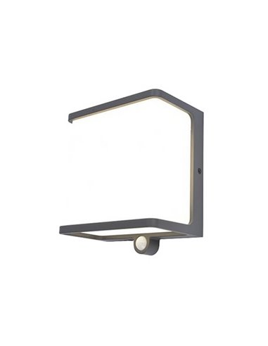 Applique murale LED solaire carrée DOBLO anthracite 7,5W et 12W anthracite 4000K