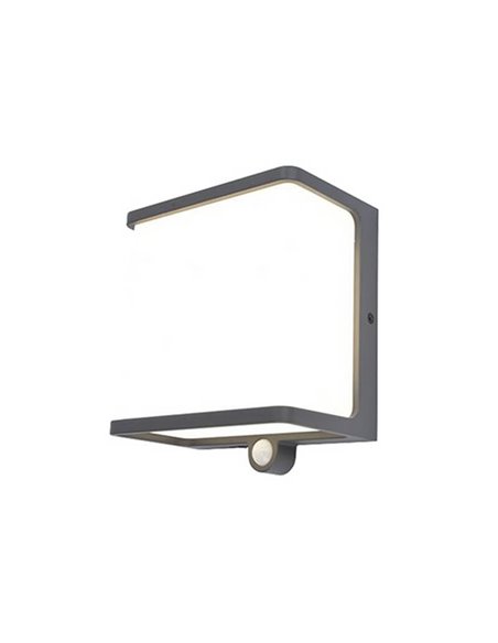 Applique murale LED solaire carrée DOBLO anthracite 7,5W et 12W anthracite 4000K