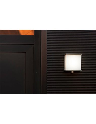 Aplique LED solar quadrado antracite DOBLO 7,5W e 12W antracite 4000K