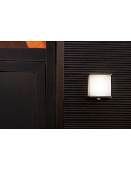 Aplique LED solar quadrado antracite DOBLO 7,5W e 12W antracite 4000K