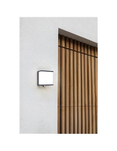 Aplique LED solar cuadrado DOBLO antracita 7,5W y 12W antracita 4000K