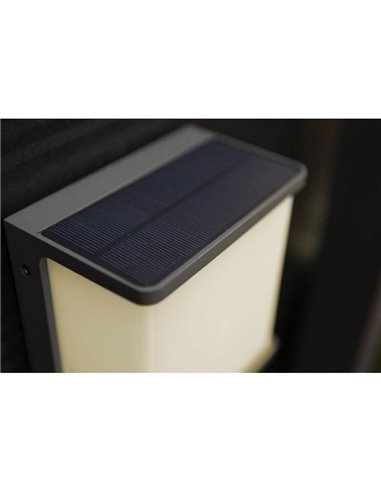 Aplique LED solar cuadrado DOBLO antracita 7,5W y 12W antracita 4000K