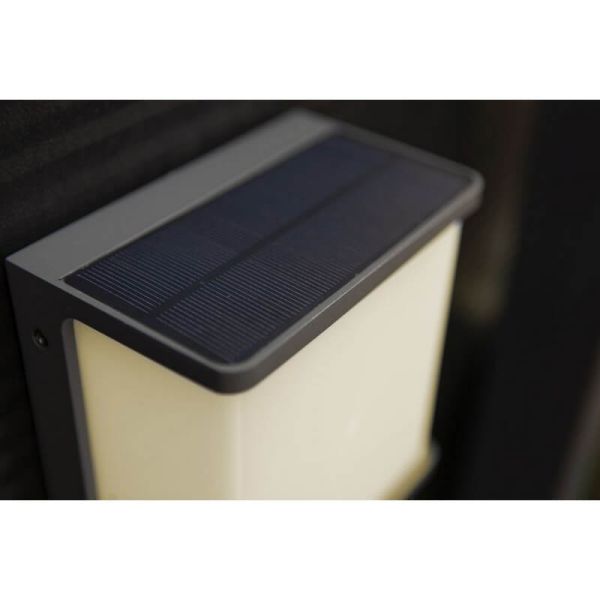 Aplique LED solar cuadrado DOBLO antracita 7,5W y 12W antracita 4000K