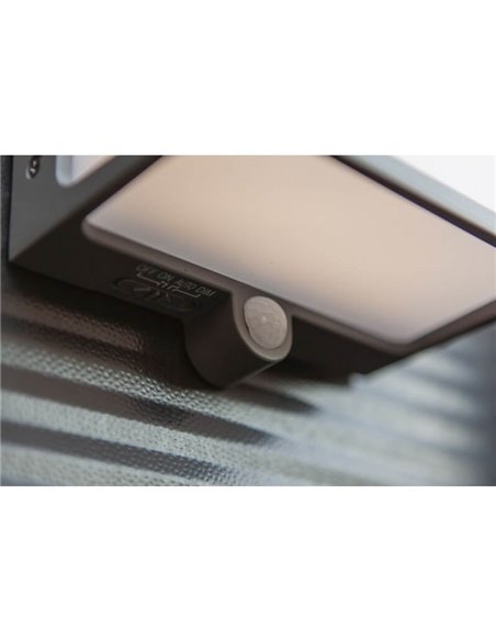 Aplique LED solar cuadrado DOBLO antracita 7,5W y 12W antracita 4000K