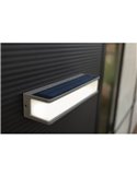 Aplique solar LED potente rectangular DOBLO XL antracita 16,5W 4000K con sensor de movimiento 