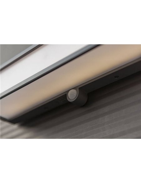 Potente aplique solar LED retangular DOBLO XL antracite 16,5W 4000K com sensor de movimento