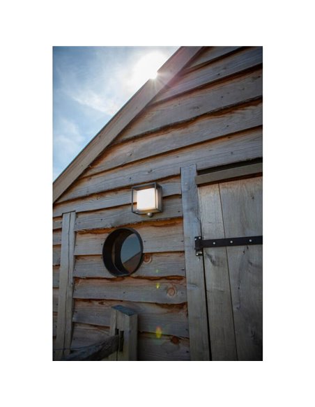 Aplique solar LED con difusor opal cuadrado CURTIS antracita 3w 3000k