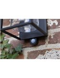 Aplique LED solar FLAIR con sensor de movimiento vaso transparente redondo con bombilla de filamento incluida E27
