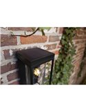 Aplique LED solar FLAIR con sensor de movimiento vaso transparente redondo con bombilla de filamento incluida E27