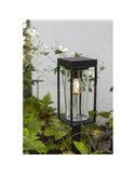 Baliza LED solar FLAIR con vaso transparente y bombilla de filamento incluida E27 + Vidrio de repuesto