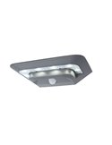 Aplique de pared exterior LED GHOST SOLAR gris con sensor de movimiento 4000K