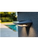 Aplique de pared exterior LED GHOST SOLAR gris con sensor de movimiento 4000K