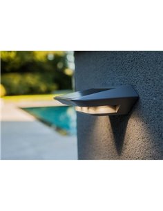 Aplique de pared exterior LED GHOST SOLAR gris con sensor de movimiento 4000K 2