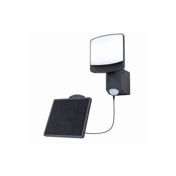 Aplique exterior SUNSHINE con panel solar independiente (cable 5m) y sensor de movimiento antracita