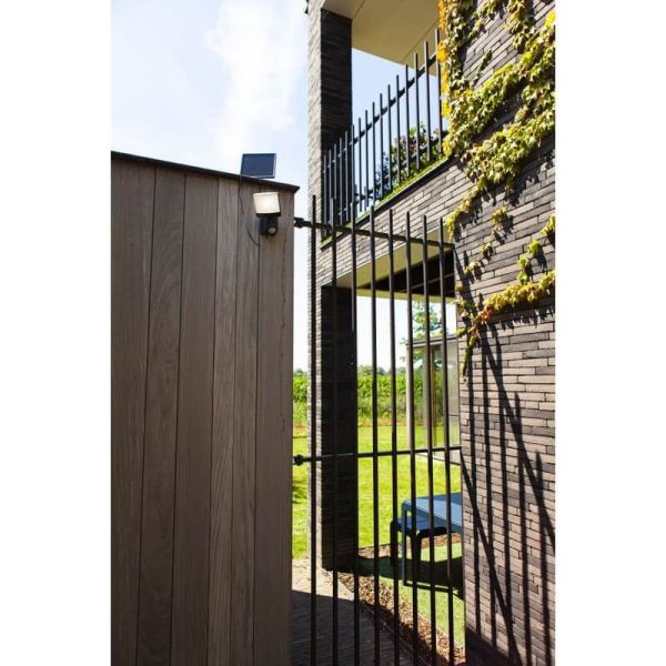 Applique d'extérieur SUNSHINE avec panneau solaire indépendant (câble 5m) et détecteur de mouvement anthracite