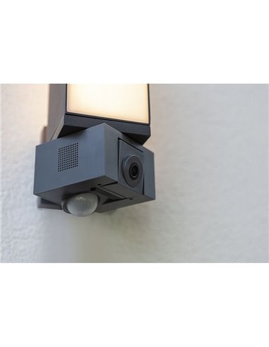 Aplique LED inteligente com câmera de segurança Full HD CUBA com microfone, alto-falante e sensor de movimento muito potente -LU